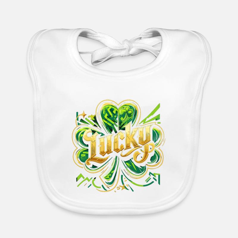 Trèfle de la Saint-Patrick Happy Gift Bavoir bio Bébé