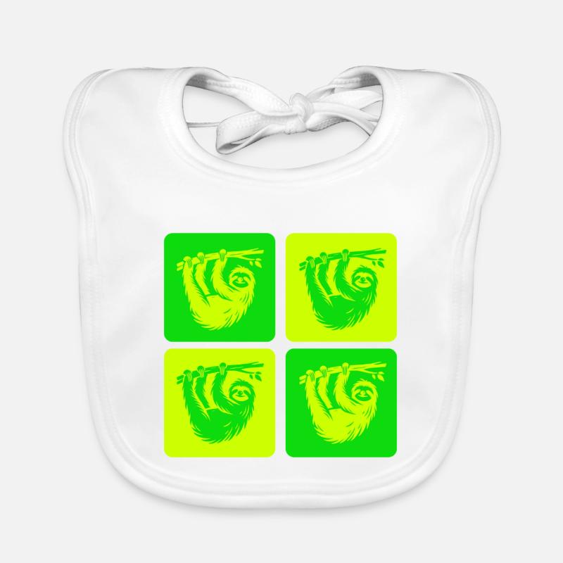Relaxed sloth – take it easy Organic Baby Bibs
