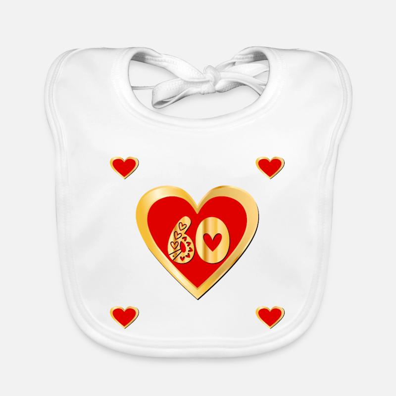 60th birthday sixty years old Organic Baby Bibs
