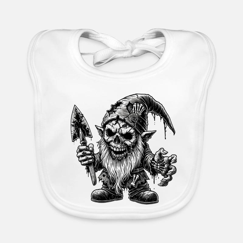 Zombie Dwarf from Hell Organic Baby Bibs