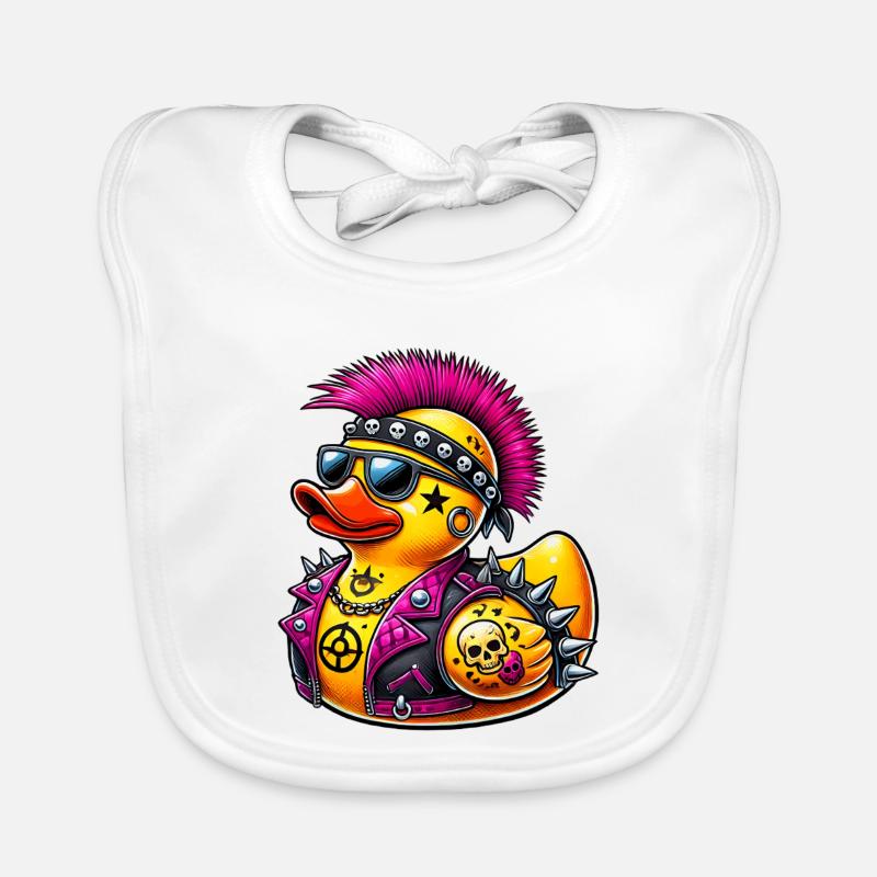 Canard en caoutchouc punk Bavoir bio Bébé