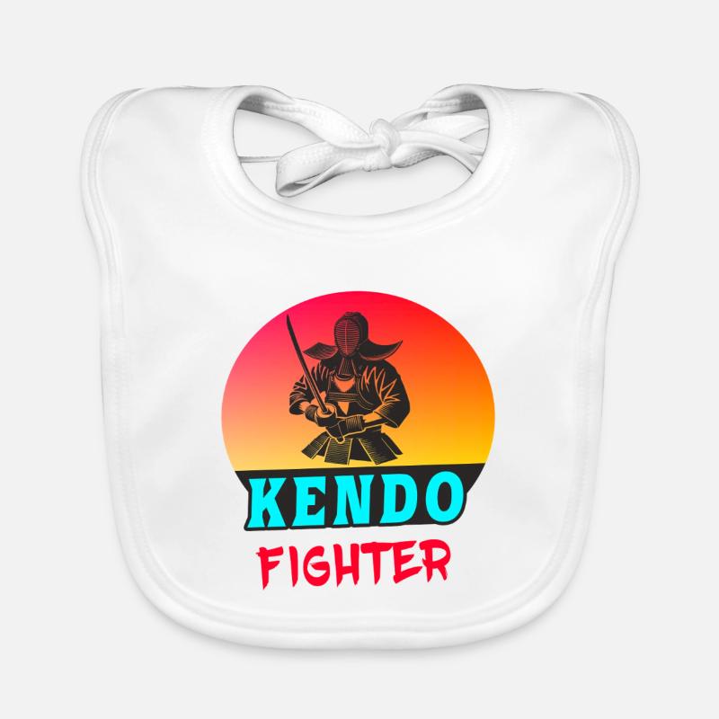Combattant de Kendo – Style Samouraï Bavoir bio Bébé
