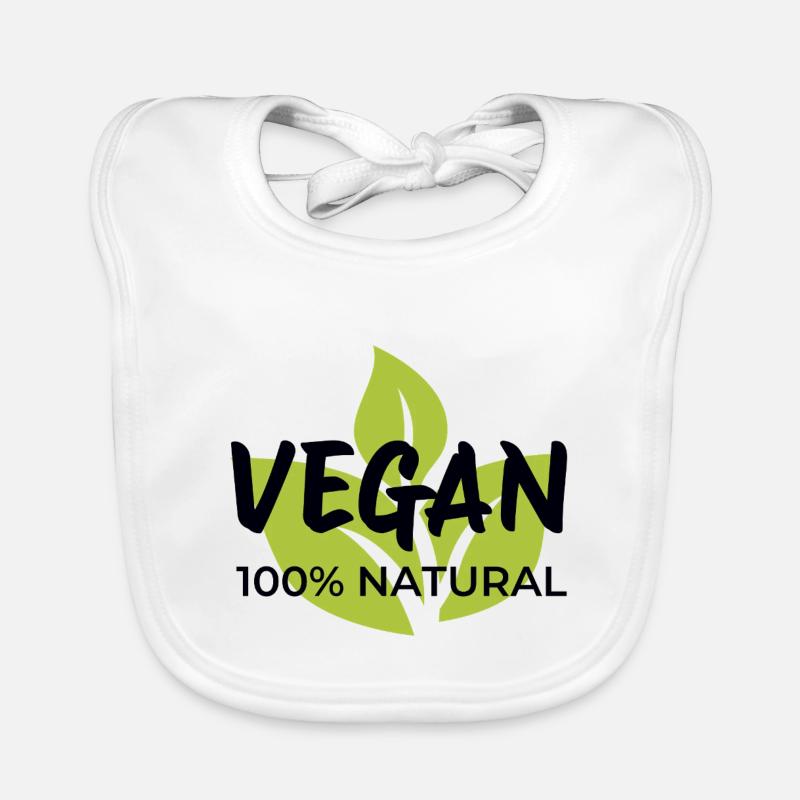 Conception de l’emblème de la feuille végétalienne Bavoir bio Bébé