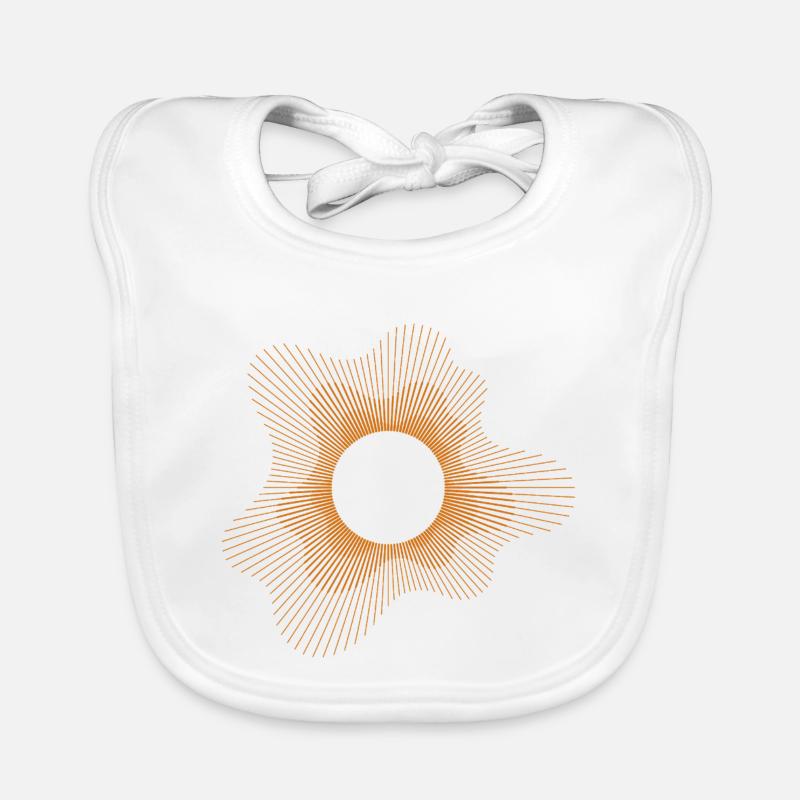 Solar Eclipse Geometric Design Organic Baby Bibs