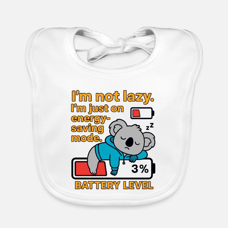 Koala in energy-saving mode Organic Baby Bibs