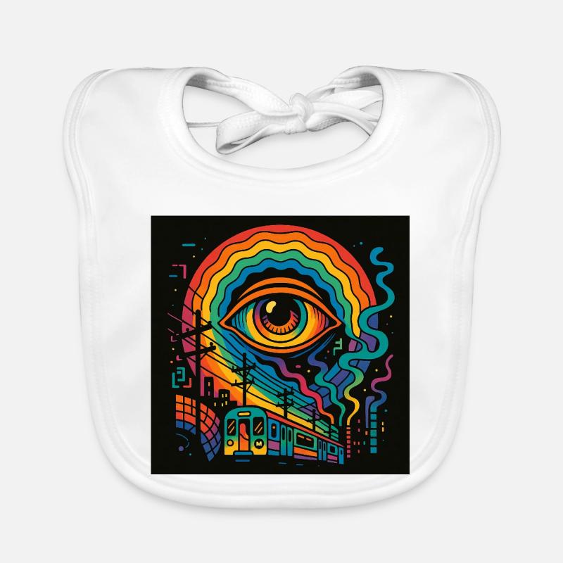 The Eye – Wach in einer schlafenden Welt - Baby Bio-Lätzchen - Weiß