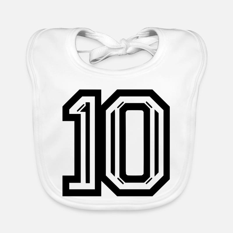 Graphique élégant numéro 10 Bavoir bio Bébé