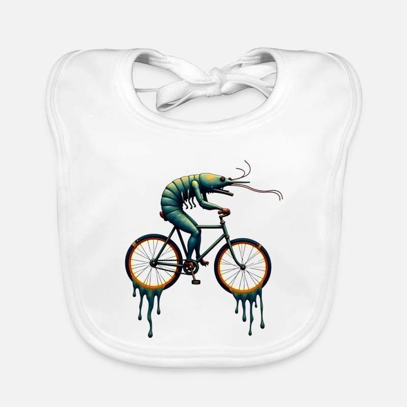 Traumhaftes Radsport-Krustentier Baby Bio-Lätzchen