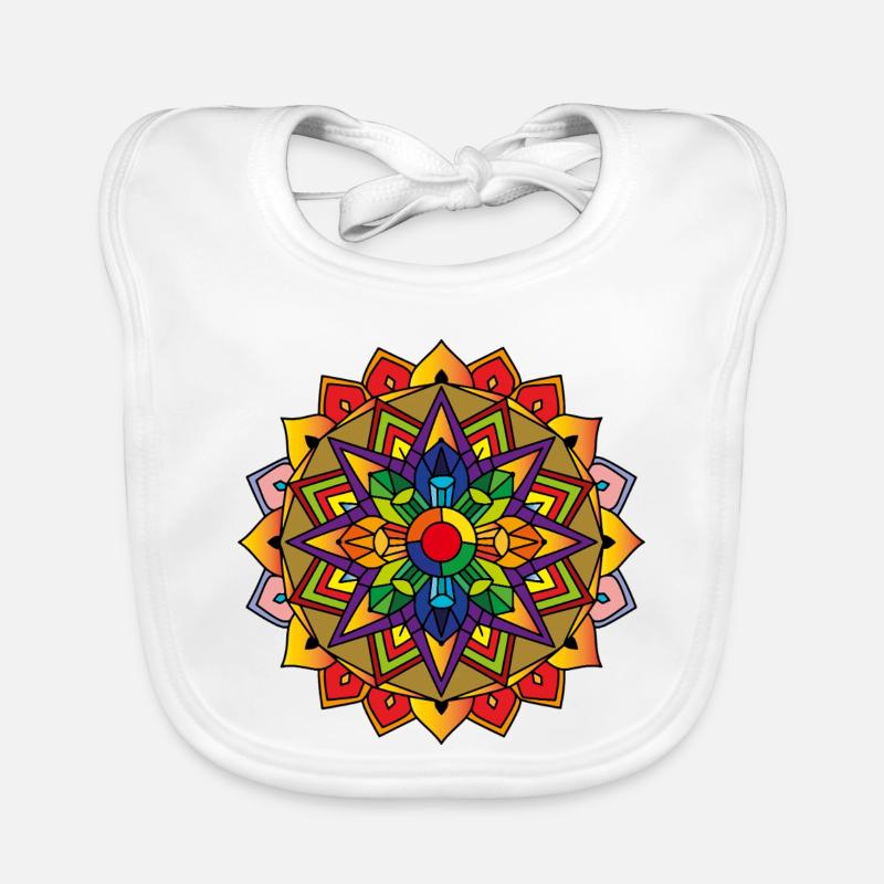 Colorful Mandala Organic Baby Bibs