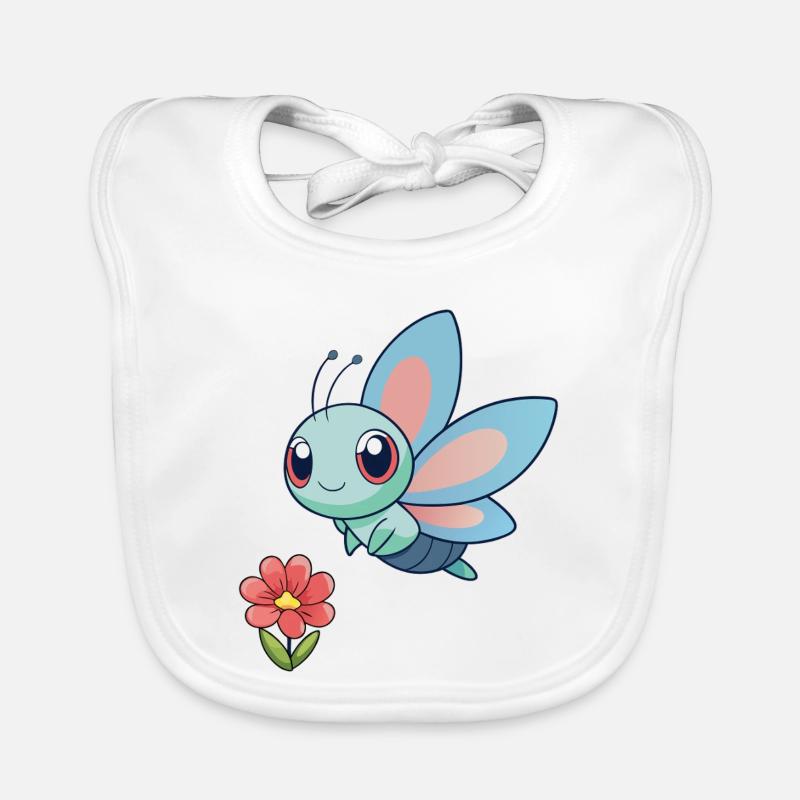Baby Bunte Libelle In Der Nähe Einer Blume Baby Bio-Lätzchen