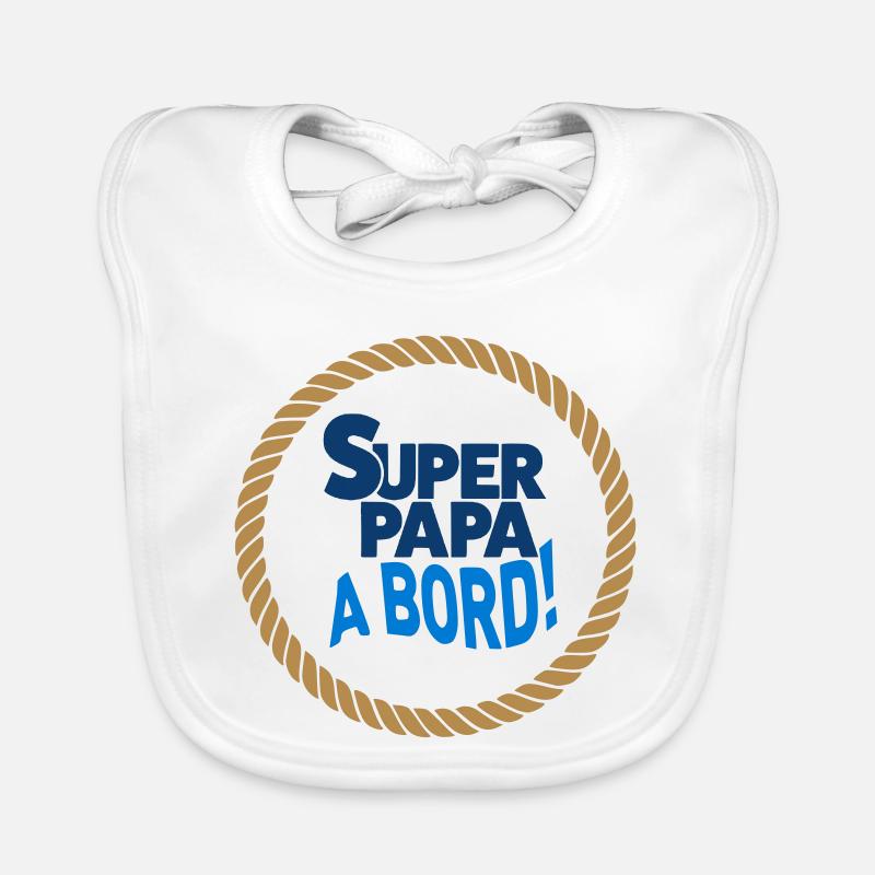 Super Dad on board Organic Baby Bibs