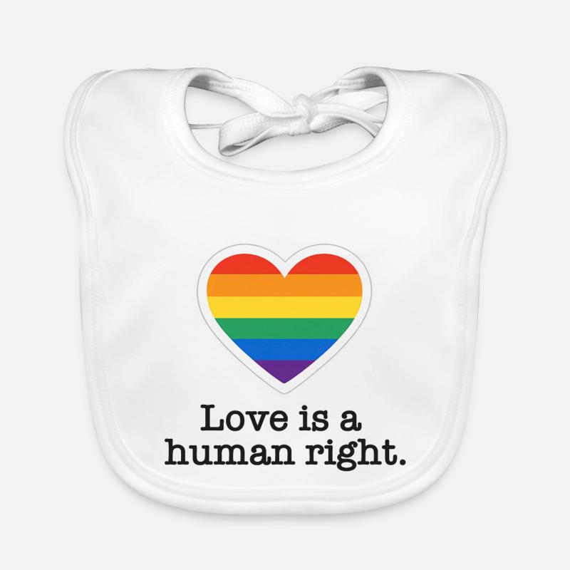Love is a Human Right – Pride Heart Organic Baby Bibs