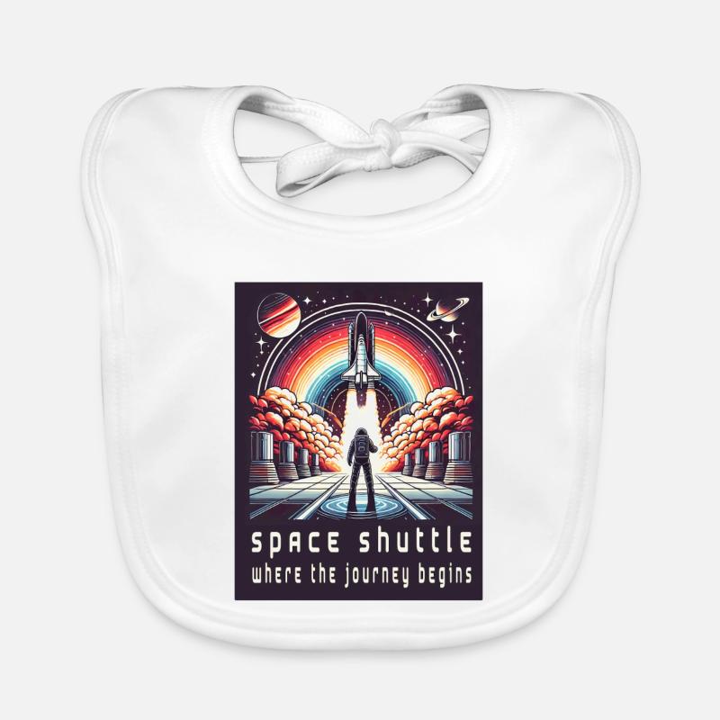 Navette spatiale - Le voyage commence Bavoir bio Bébé