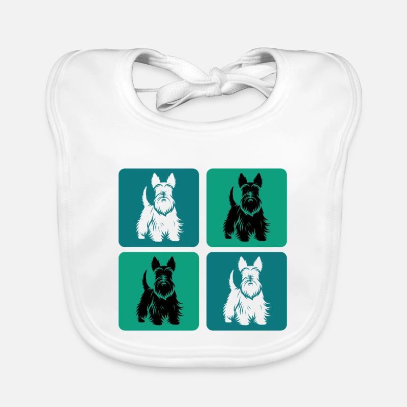 Scottish Terrier Vintage Design Bavoir bio Bébé