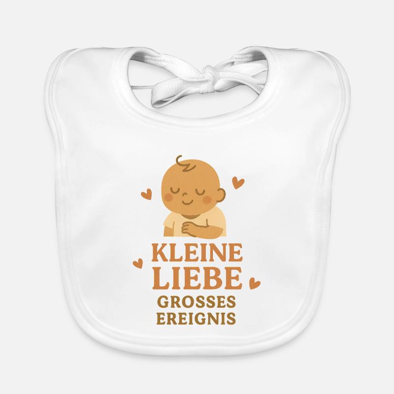 Kleine Liebe Grosses Ereingnis Baby Bio-Lätzchen
