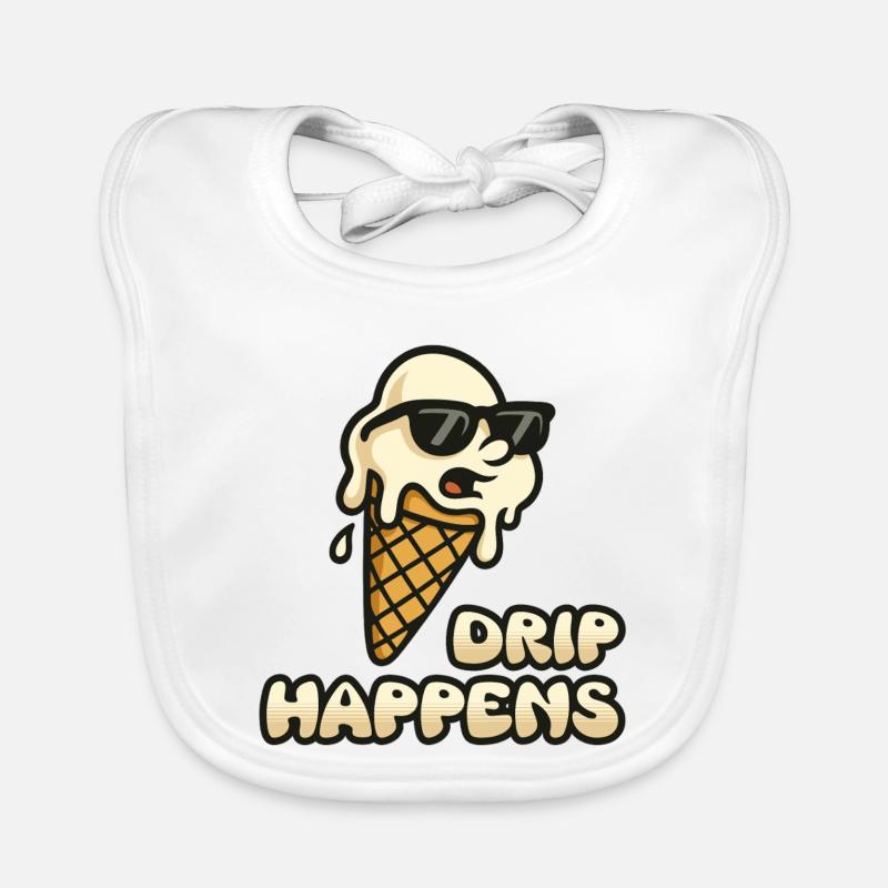Dripping Icecream Organic Baby Bibs