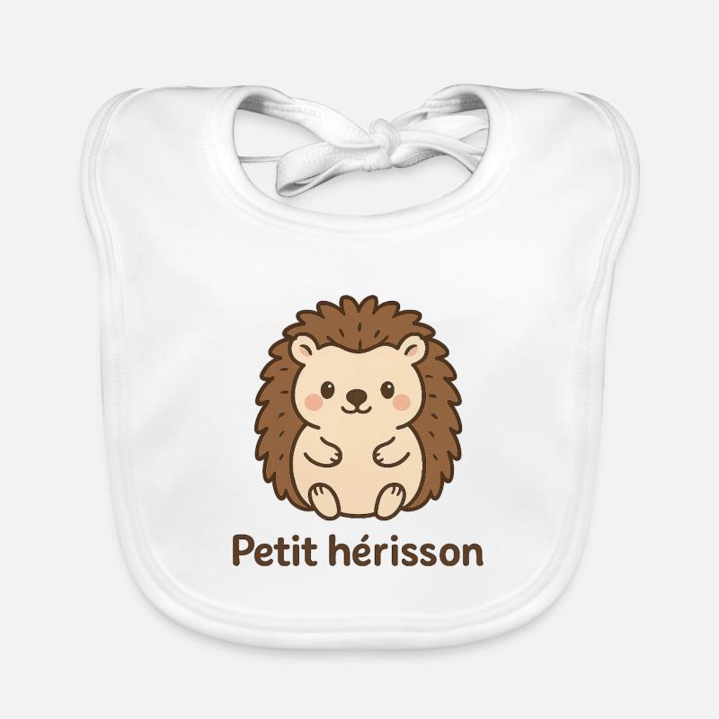 hérisson mignon "Petit hérisson" Bavoir bio Bébé