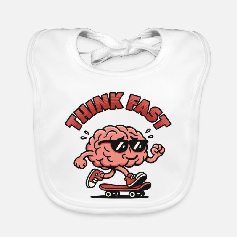 Pense à Fast Brain Skate Bavoir bio Bébé