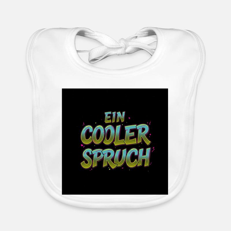 Bunte Sprüche T-Shirt Baby Bio-Lätzchen