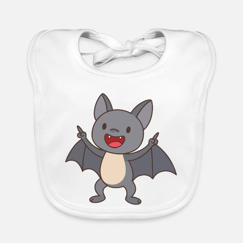Bébé chauve-souris heureux Bavoir bio Bébé