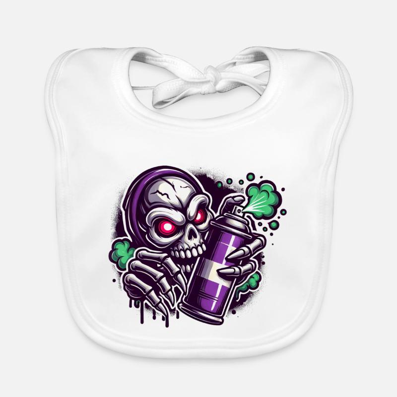 Skull Sprayer Organic Baby Bibs