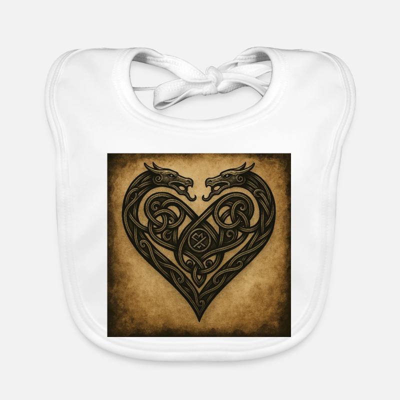 Cœur de dragon Bavoir bio Bébé