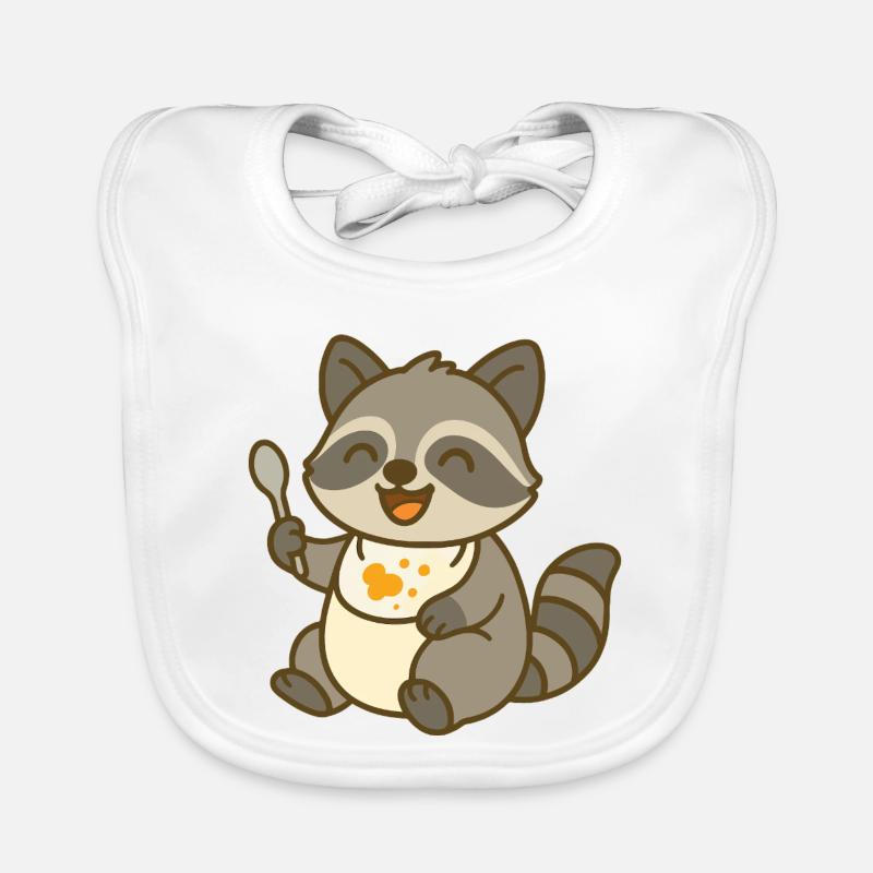 Futtern mit Waschbärbaby Baby Bio-Lätzchen