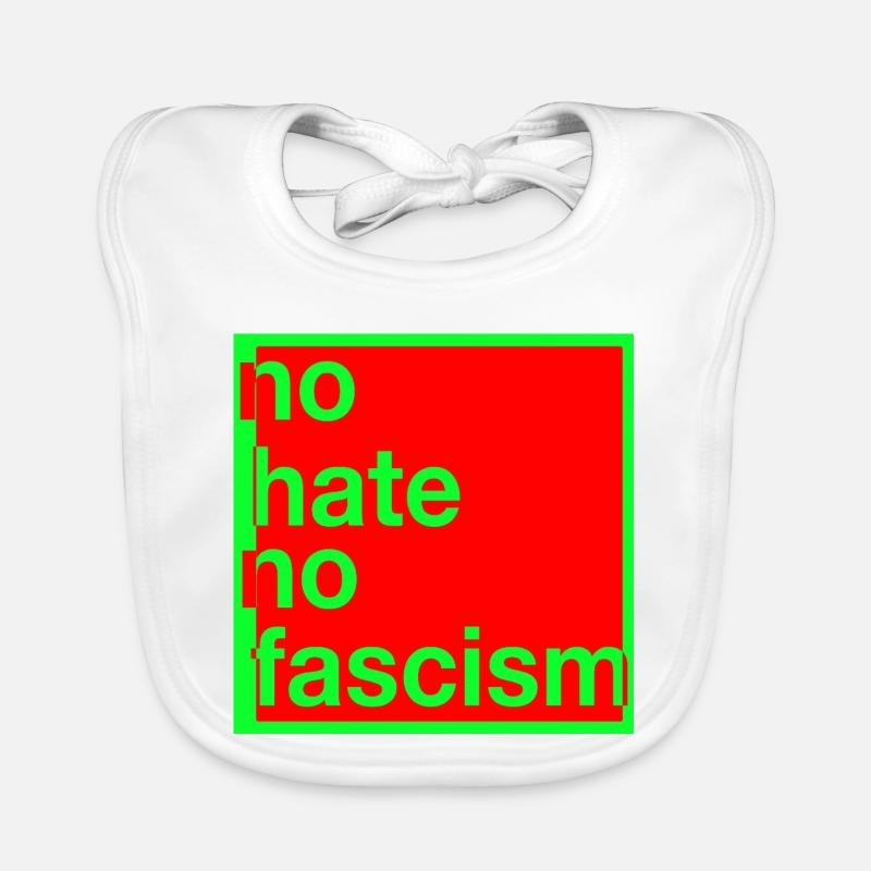 no hate no fascism Baby Bio-Lätzchen
