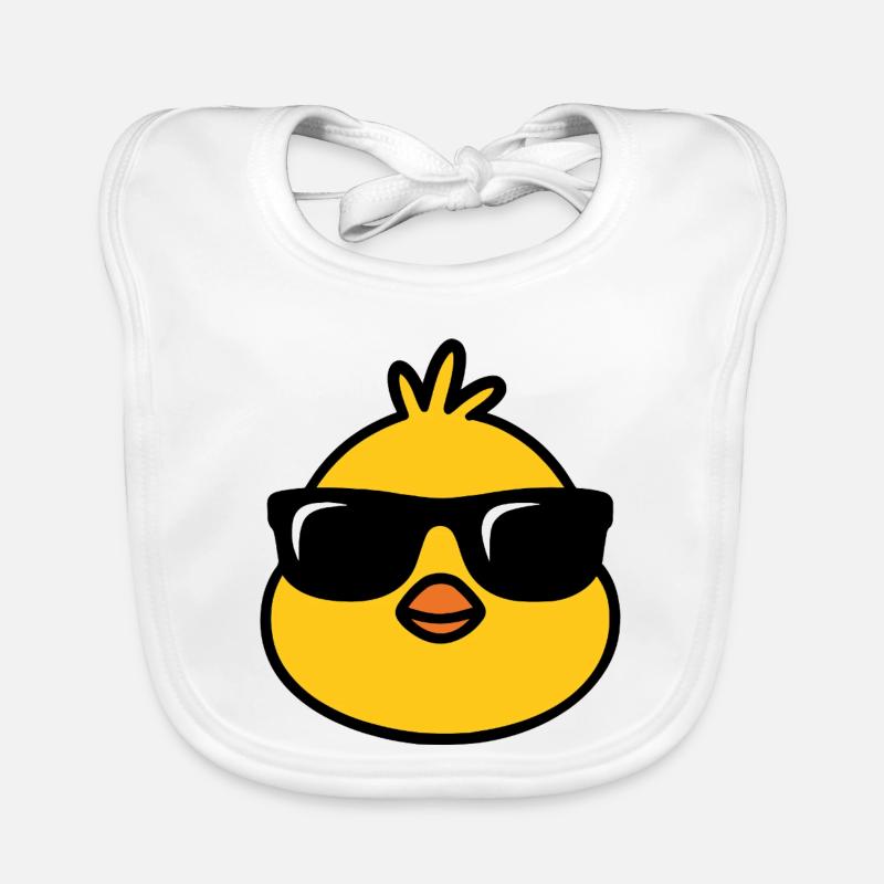 Chick'n'Cool - Organic Baby Bibs - white