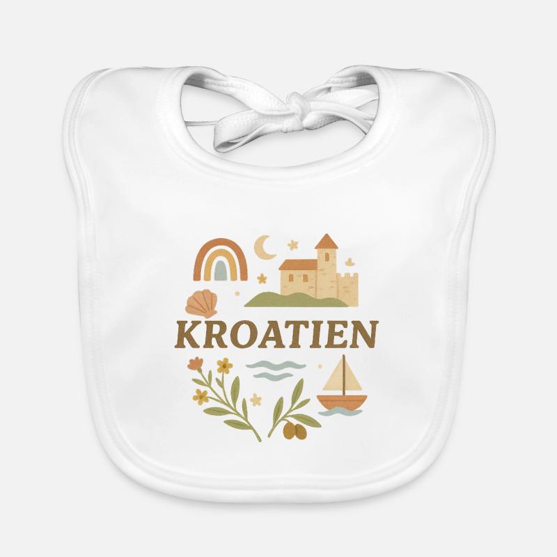 Kroatien Boho – Kinderkleidung & Geschenkidee Baby Bio-Lätzchen