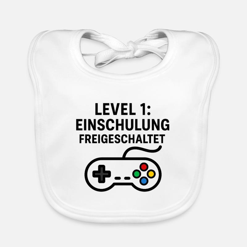 Gaming | Level 1: Einschulung Freigeschaltet Baby Bio-Lätzchen