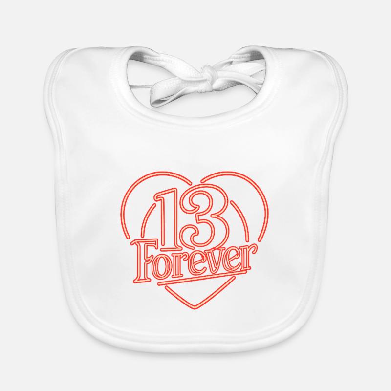 13frv Neon - Baby Bio-Lätzchen - Weiß