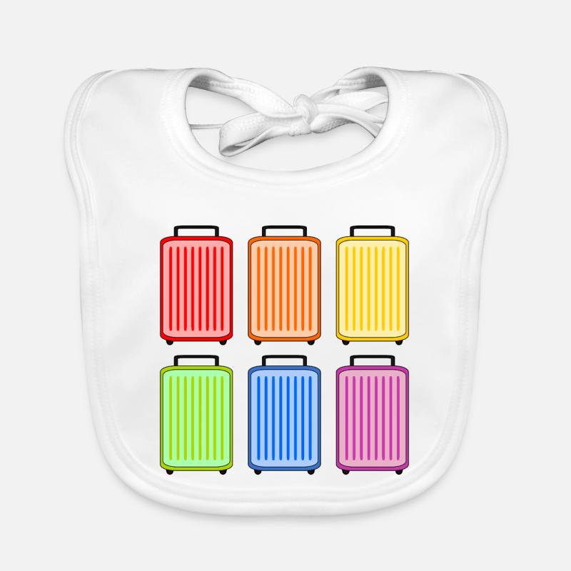 KOFFER REGENBOGEN Baby Bio-Lätzchen