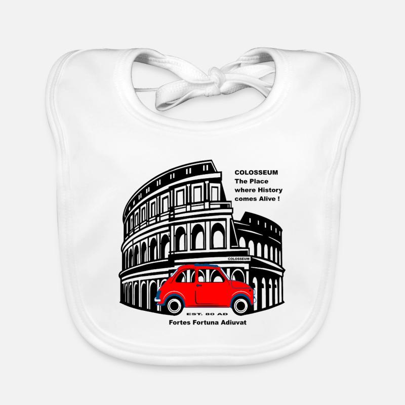 Colosseum Italy Rome Shirt T Shirt Design Basic Organic Baby Bibs