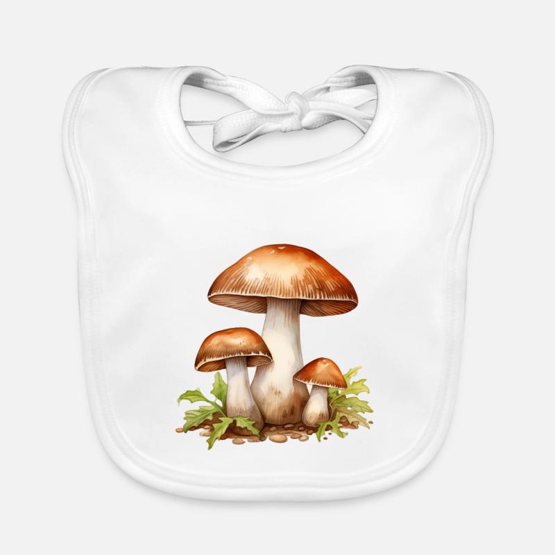 Pendule de la forêt de champignons Bavoir bio Bébé