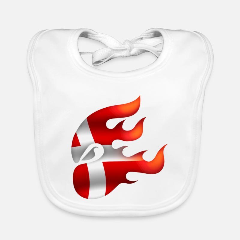 Drapeau du Danemark - Danemark - Ninja Bavoir bio Bébé