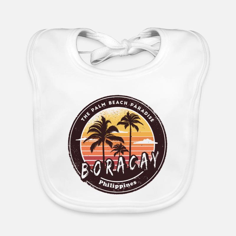 Boracay, Philippines, Design vintage Bavoir bio Bébé