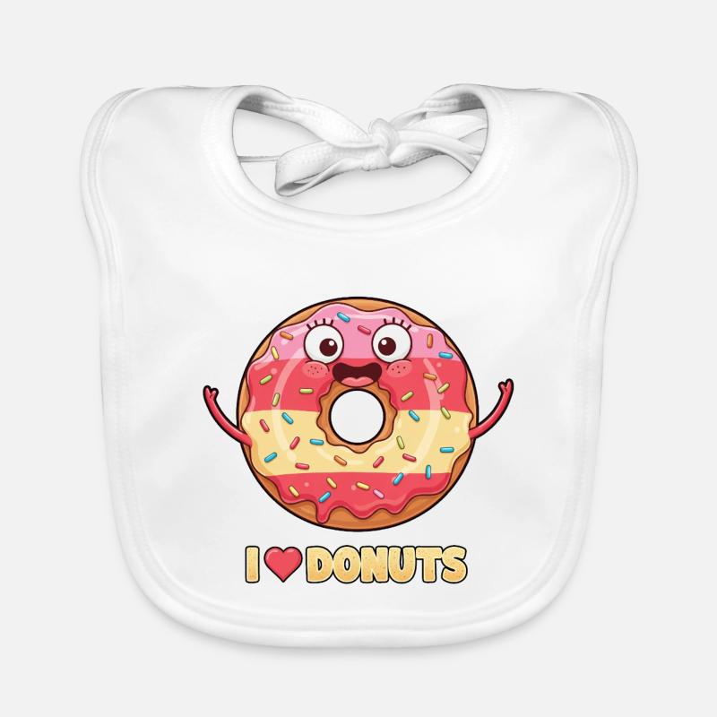 I Love Donuts Baby Bio-Lätzchen