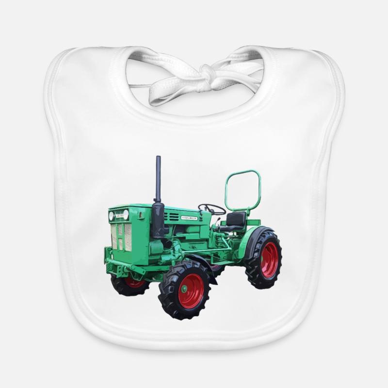 Iconic A45 tractor Organic Baby Bibs