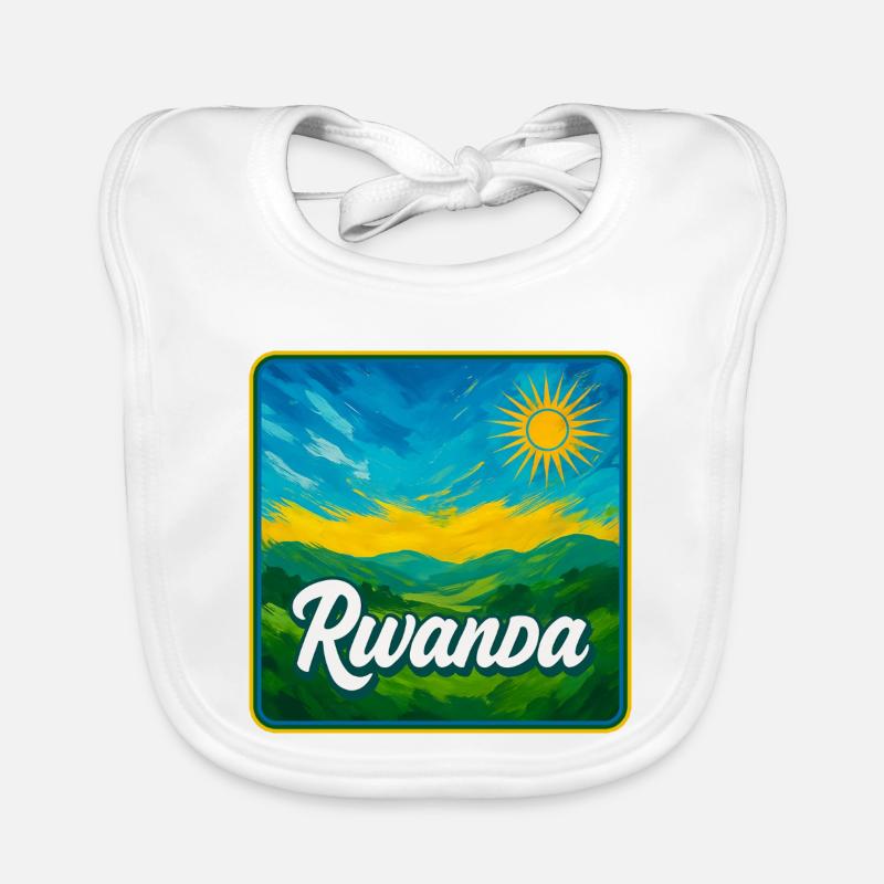 Rwanda – La beauté verte de l’Afrique Bavoir bio Bébé