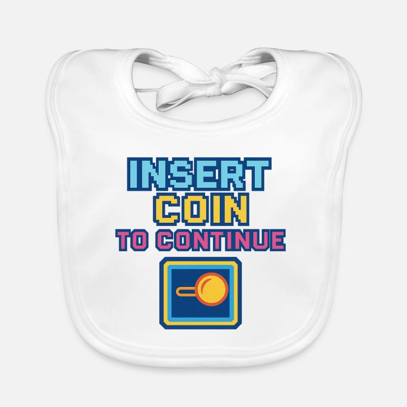 Retro Pixel Arcade Spieldesign Baby Bio-Lätzchen