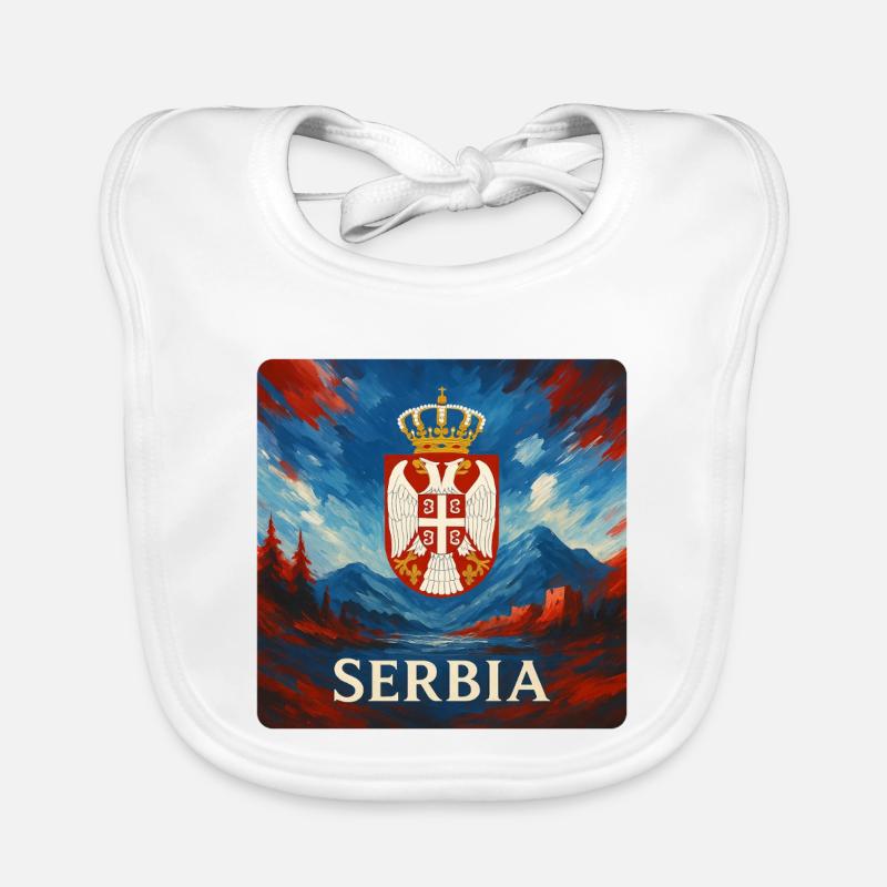 Conception de légende serbe Bavoir bio Bébé