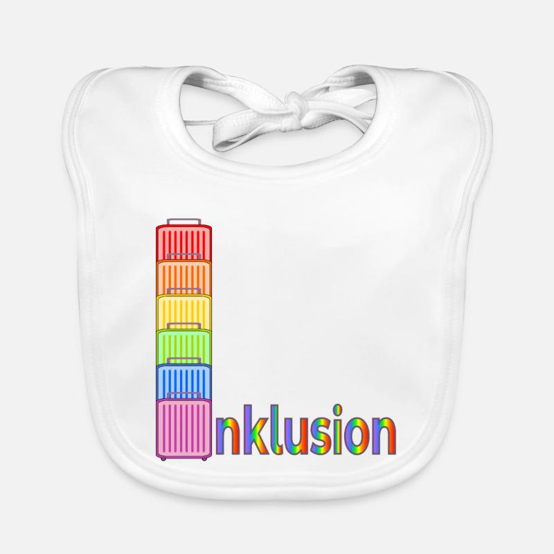 INKLUSION VIELFALT REGENBOGEN REISEKOFFER Baby Bio-Lätzchen
