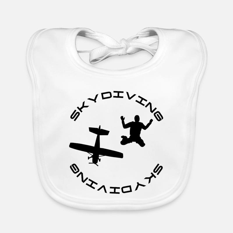 Skydiver - Baby Bio-Lätzchen - Weiß