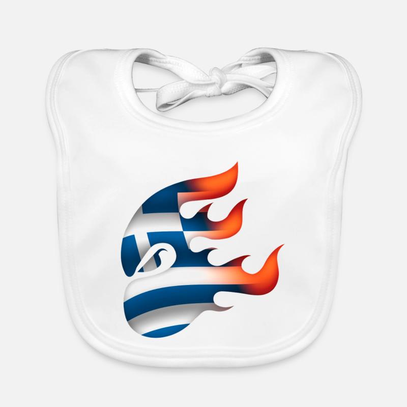 Drapeau de la Grèce - Grèce - Ninja Bavoir bio Bébé