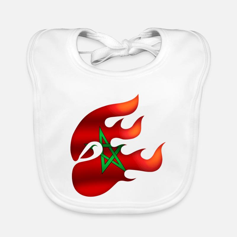 Flag of Morocco - Morocco - Ninja Organic Baby Bibs