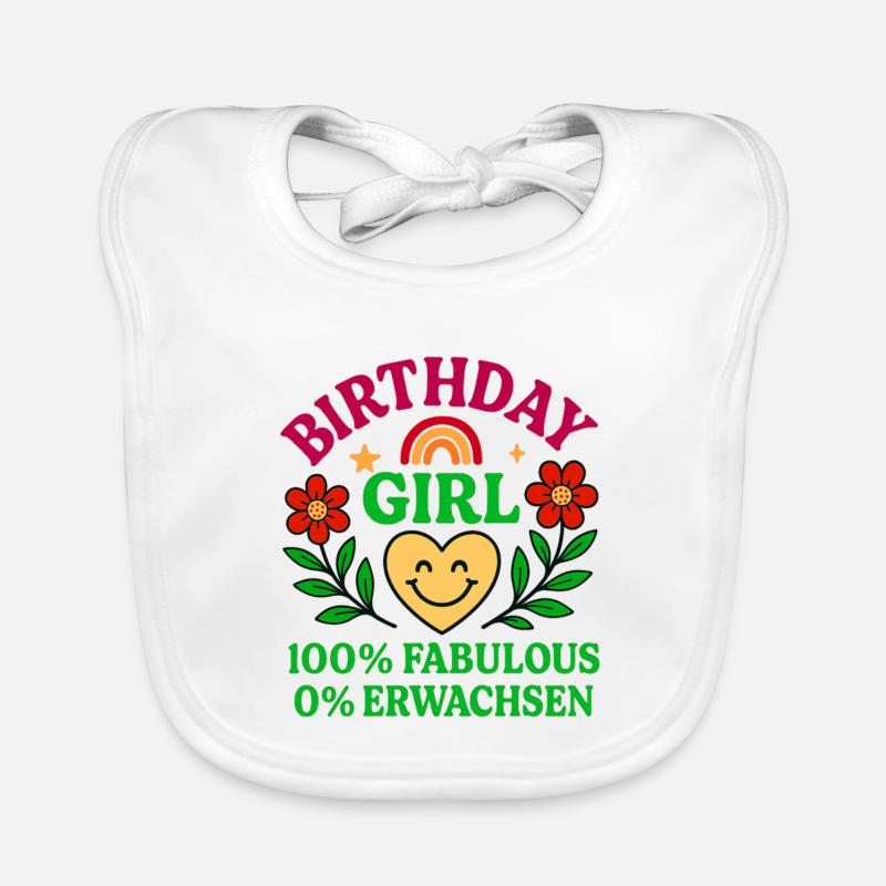 Schönen Geburtstag Mädchen Design Baby Bio-Lätzchen