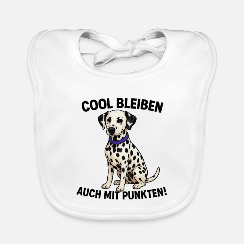 Dalmatien à collier violet Bavoir bio Bébé