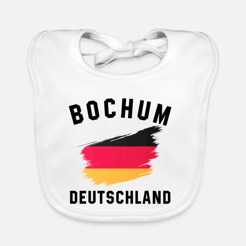 Conception à l’aquarelle du drapeau allemand Bavoir bio Bébé