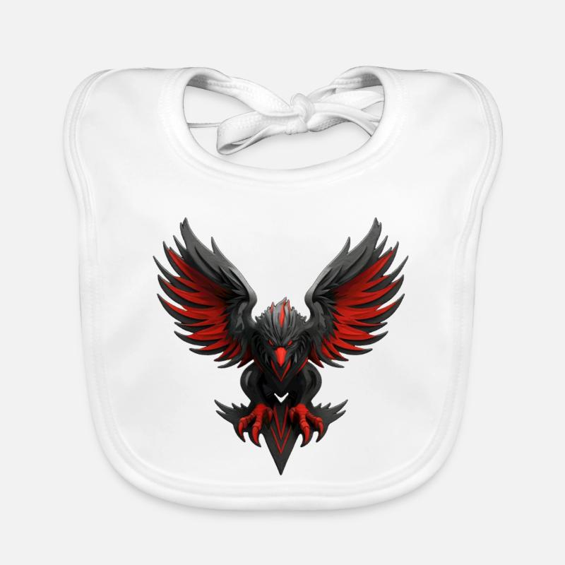 Dunkles mythisches Adler-Emblem Baby Bio-Lätzchen